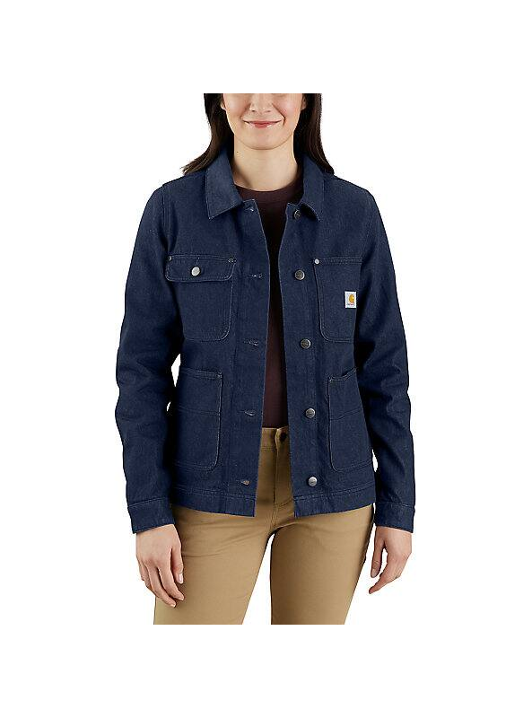 Load image into Gallery viewer, Carhartt Women&#39;s Rugged Flex Relaxed Fit Denim Jacket Basin 105449-H86
