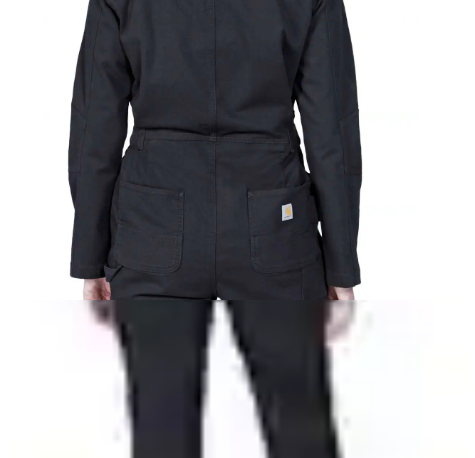 Load image into Gallery viewer, Carhartt Women&#39;s Rugged Flex Canvas Overall Black 106071-N04
