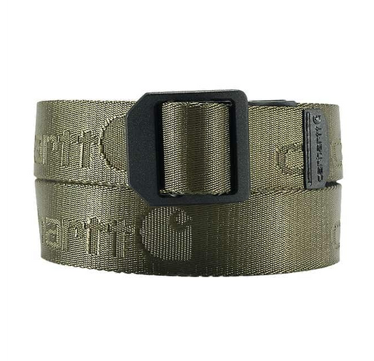 Carhartt Men's Nylon Webbing Ladder Lock Belt Army Green A0005768-ARG