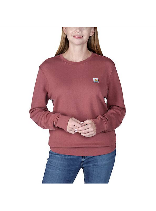 Carhartt Women's Relaxed Fit French Terry Crewneck Sweatshirt Apple Butter 106179-R95