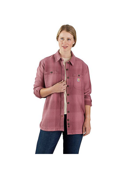 Carhartt Women's Loose Fit Twill Shirt Woodrose 106450-V73