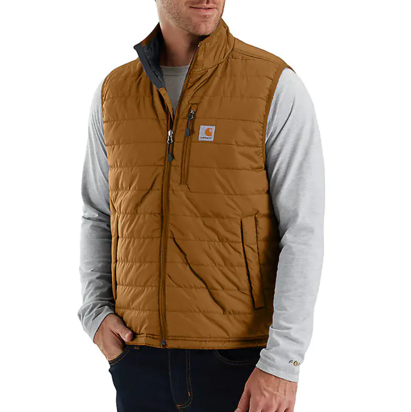 Load image into Gallery viewer, Carhartt Men&#39;s Rain Defender® Relaxed Fit Lightweight Insulated Vest Brown 102286-BRN
