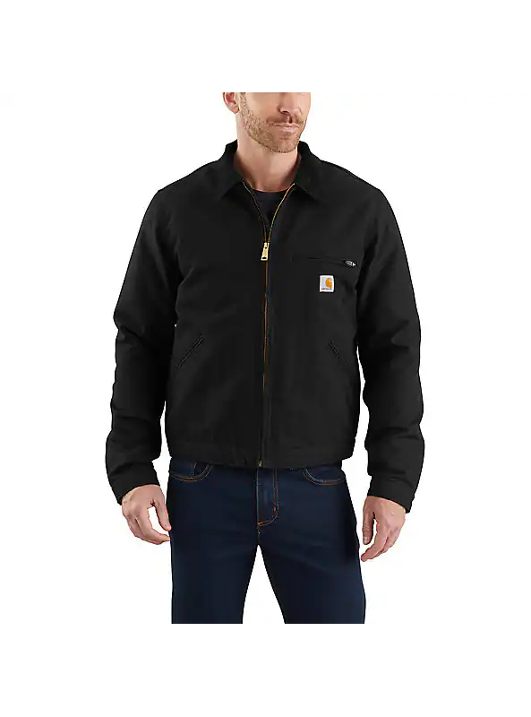 Load image into Gallery viewer, Carhartt Men&#39;s Duck Blanket-Lined Detroit Jacket Black 103828-BLK
