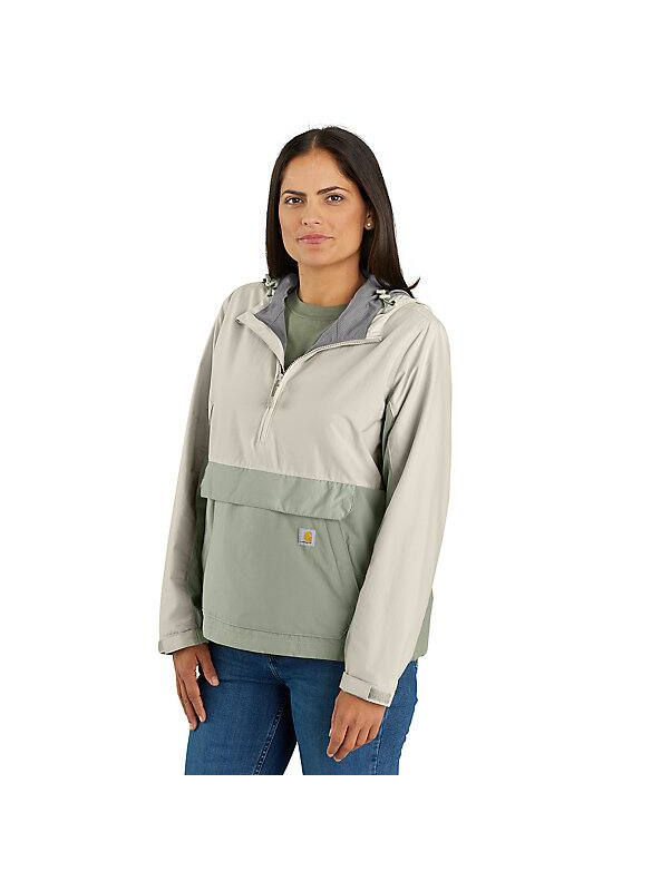 Load image into Gallery viewer, Carhartt Women&#39;s Rain Defender Packable Anorak Lilac Sage/Chalk 105861-GK9
