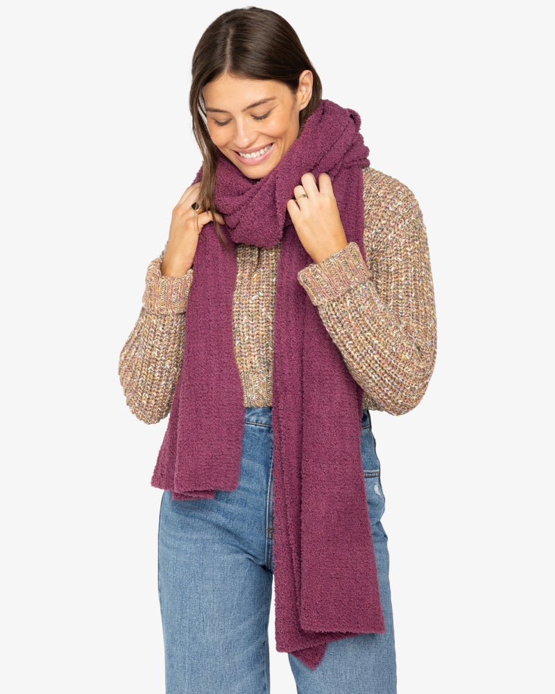 Load image into Gallery viewer, Billabong Women&#39;s Warm Roam Scarf Blackberry EBJAA00118_MQM0
