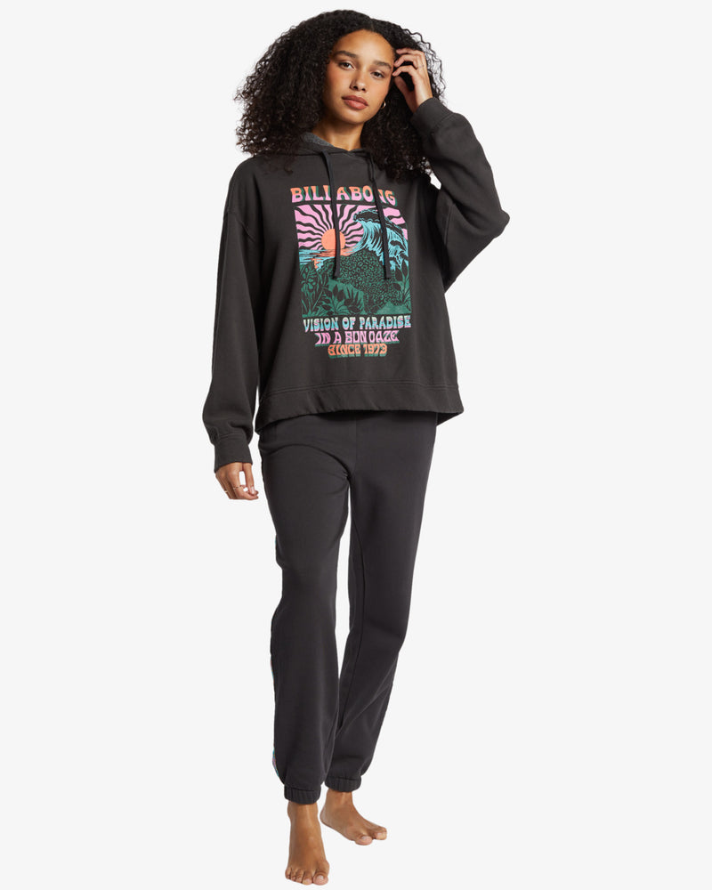 Load image into Gallery viewer, Billabong Women&#39;s Keep It Up Pullover Hoodie Black Sands EBJFT00138-BSD
