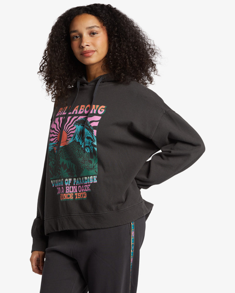 Load image into Gallery viewer, Billabong Women&#39;s Keep It Up Pullover Hoodie Black Sands EBJFT00138-BSD
