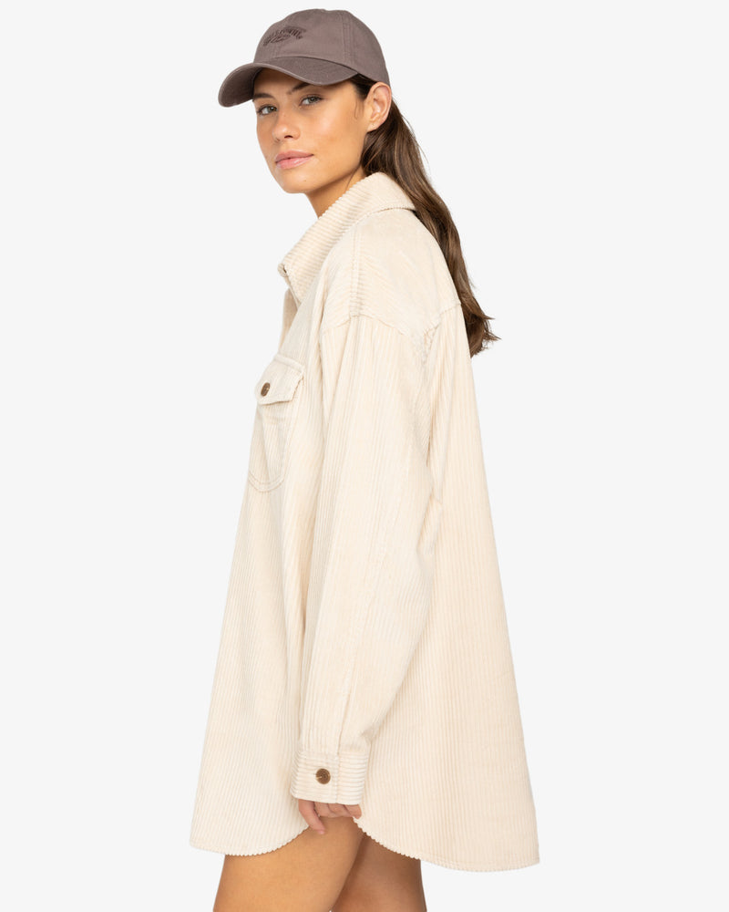 Load image into Gallery viewer, Billabong Women&#39;s Winter Ocean Shirt Dress White Cap EBJWD0014-WCP
