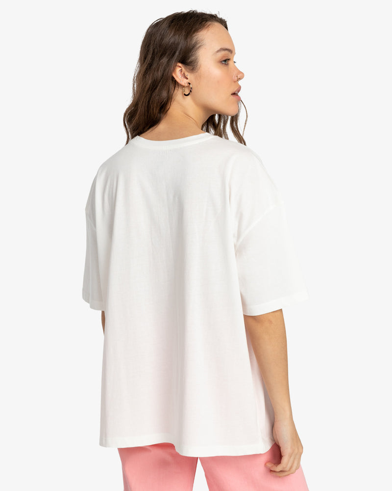 Load image into Gallery viewer, Billabong Women&#39;s In Love With The Sun Oversized Fit T-Shirt Salt Crystal EBJZT00234-SCS
