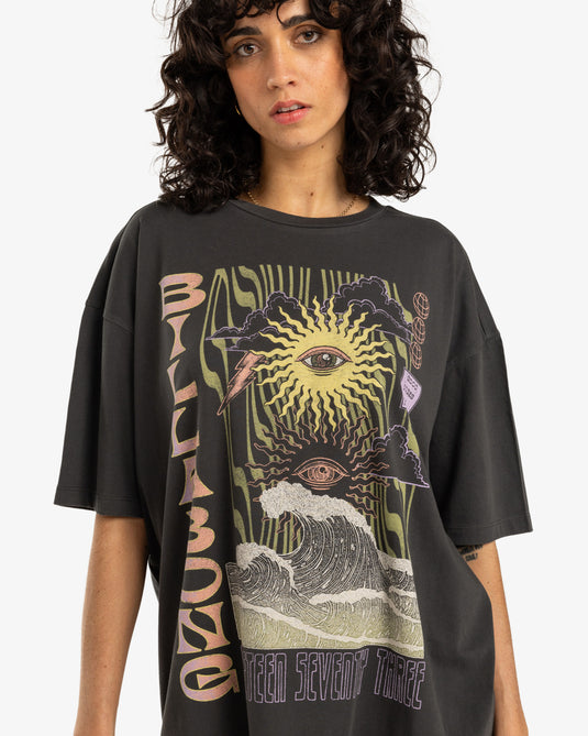 Billabong Women's Swell Trip T-Shirt Off Black EBJZT00443-KTA0