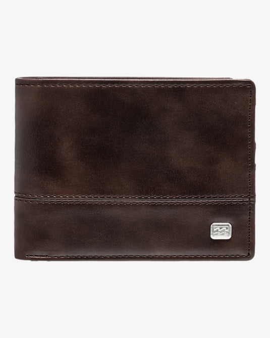 Billabong Men's Dimension Bi-Fold Wallet Chocolate EBYAA00121-CHO