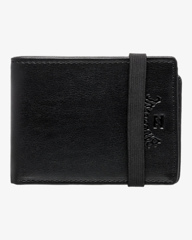 Load image into Gallery viewer, Billabong Men&#39;s Locked Tri-Fold Wallet Black EBYAA00123-BLK
