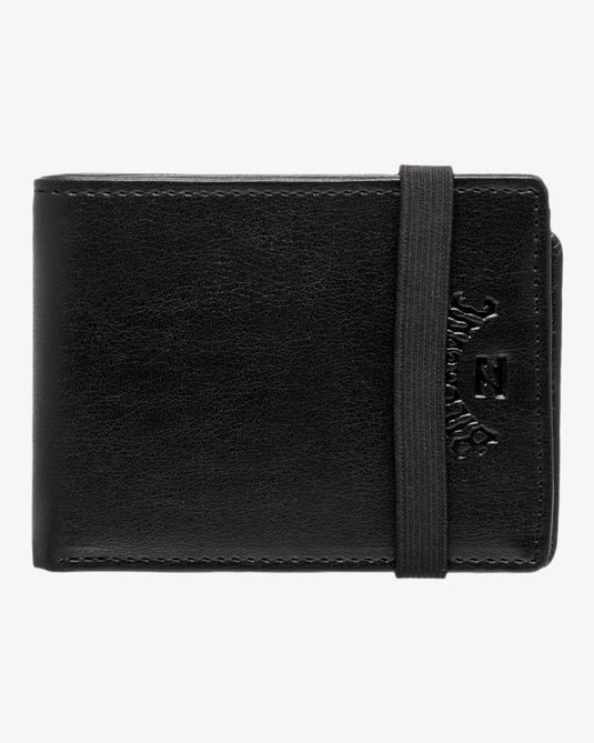 Billabong Men's Locked Tri-Fold Wallet Black EBYAA00123-BLK