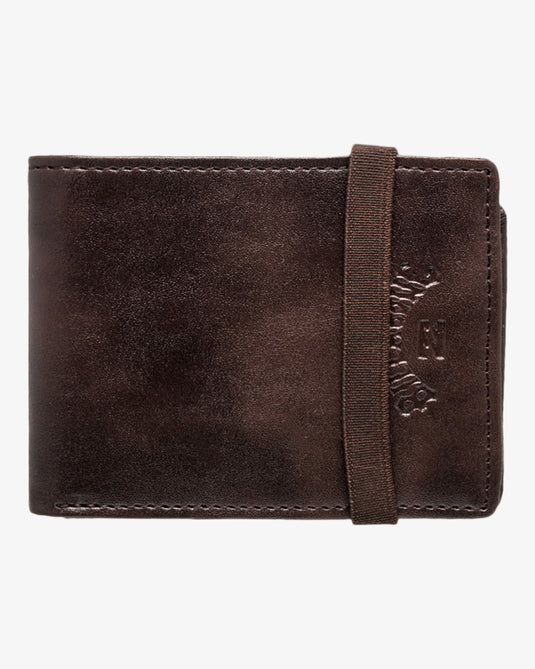 Billabong Men's Locked Tri-Fold Wallet Chocolate EBYAA00123-CHO