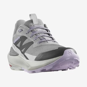 Load image into Gallery viewer, Salomon Women&#39;s Elixir Activ Trail Shoes Sharkskin/Glacier Gray/Orchid Petal L47457500
