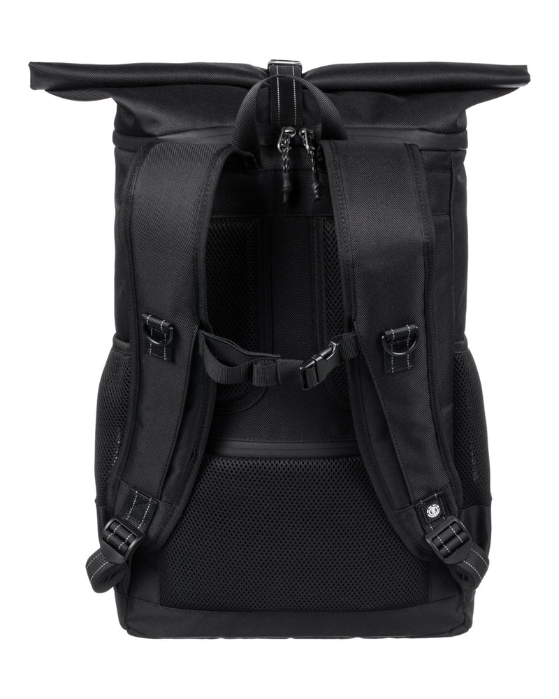 Load image into Gallery viewer, Element Men&#39;s Ground Skate Large Progressive Skate Roll-Top Backpack Black ELYBP00149-FBK
