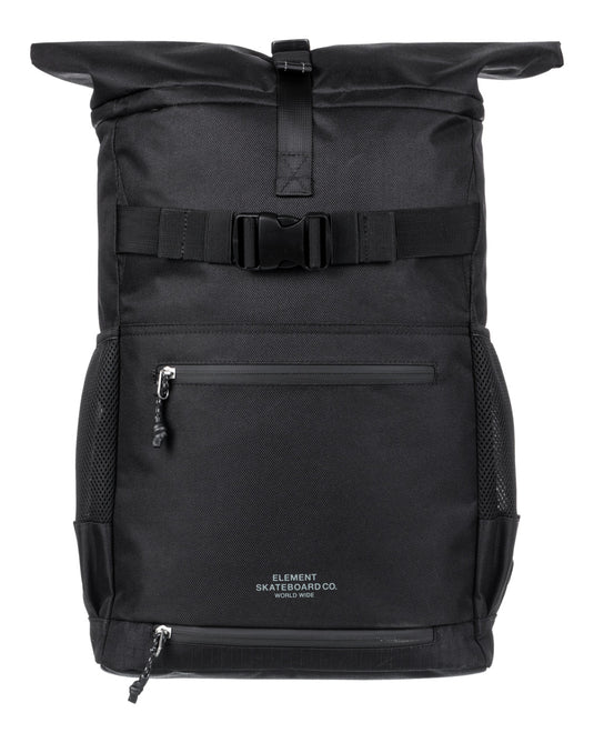 Element Men's Ground Skate Large Progressive Skate Roll-Top Backpack Black ELYBP00149-FBK