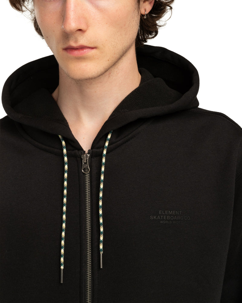 Load image into Gallery viewer, Element Men&#39;s Rain Cornell - Zip - Up Hoodie Flint Black ELYFT00182_FBK
