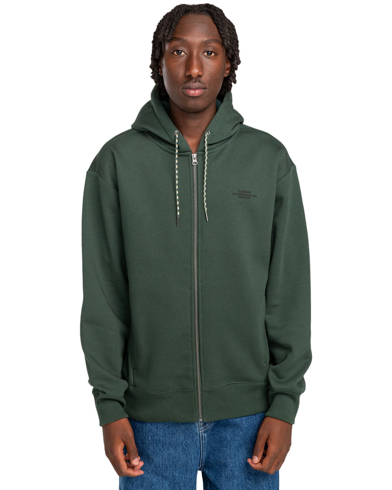 Load image into Gallery viewer, Element Men&#39;s Rain Cornell - Zip - Up Hoodie Deep Forest ELYFT00182_KSW0
