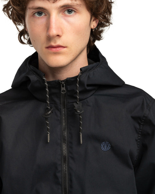 Load image into Gallery viewer, Element Men&#39;s Alder Windbreaker Jacket Flint Black ELYJK00207-FBK
