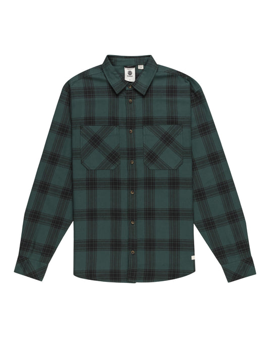 Element Men's Compass Long Sleeves Shirt Trekking Green Plaid ELYWT00154_GSC1