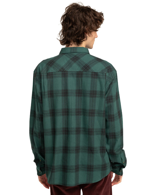 Element Men's Compass Long Sleeves Shirt Trekking Green Plaid ELYWT00154_GSC1