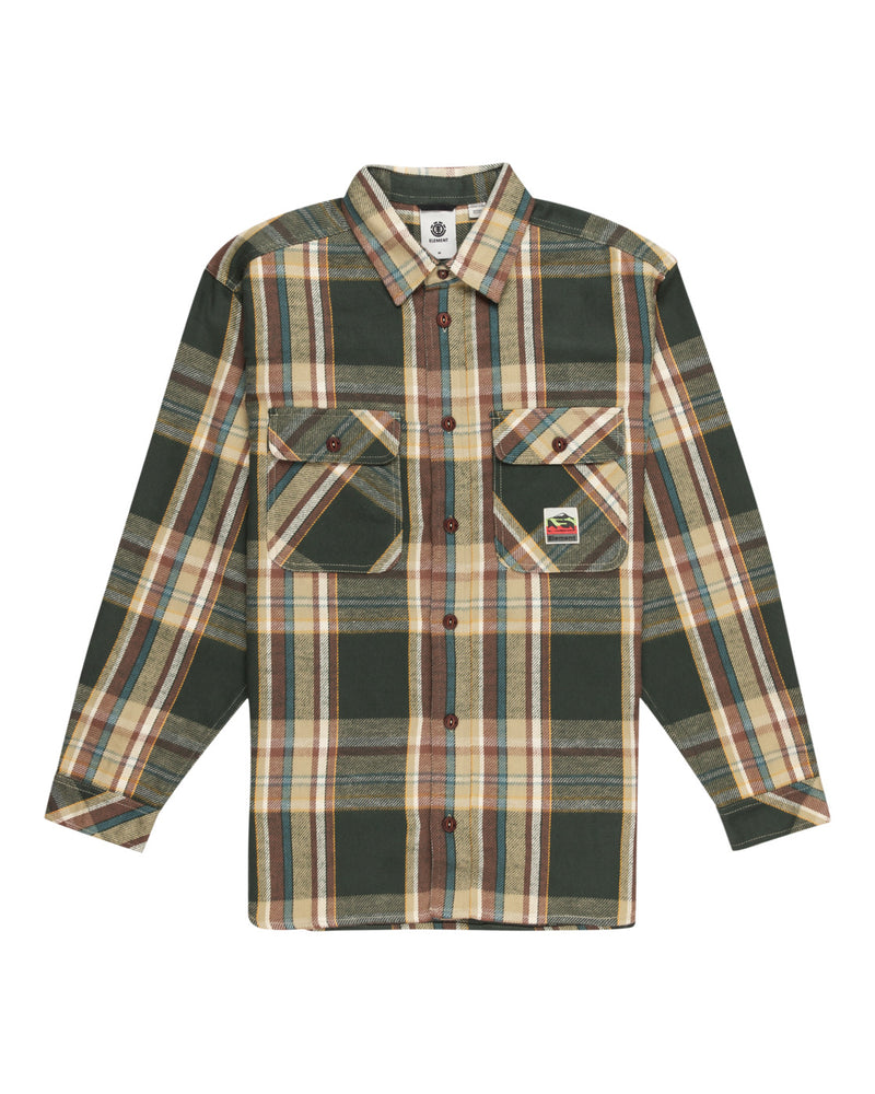 Load image into Gallery viewer, Element Hueco Classic Long Sleeve Shirt Slate Green Plaid ELYWT00155_TKJ1
