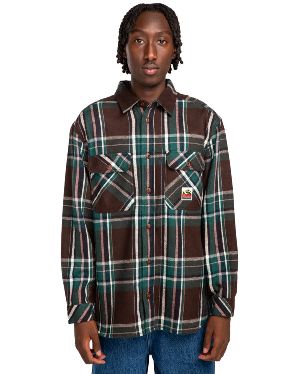 Load image into Gallery viewer, Element Hueco Classic Long Sleeve Shirt Java Plaid ELYWT00155_CTF1
