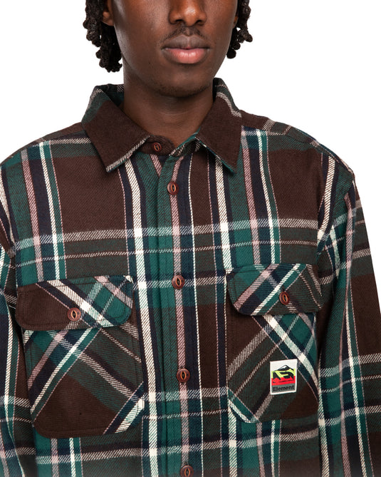 Element Hueco Classic Long Sleeve Shirt Java Plaid ELYWT00155_CTF1