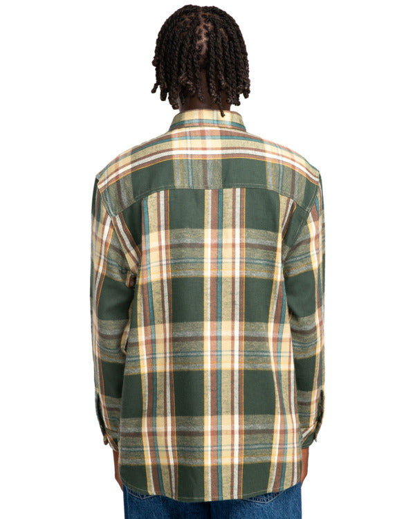 Load image into Gallery viewer, Element Hueco Classic Long Sleeve Shirt Slate Green Plaid ELYWT00155_TKJ1
