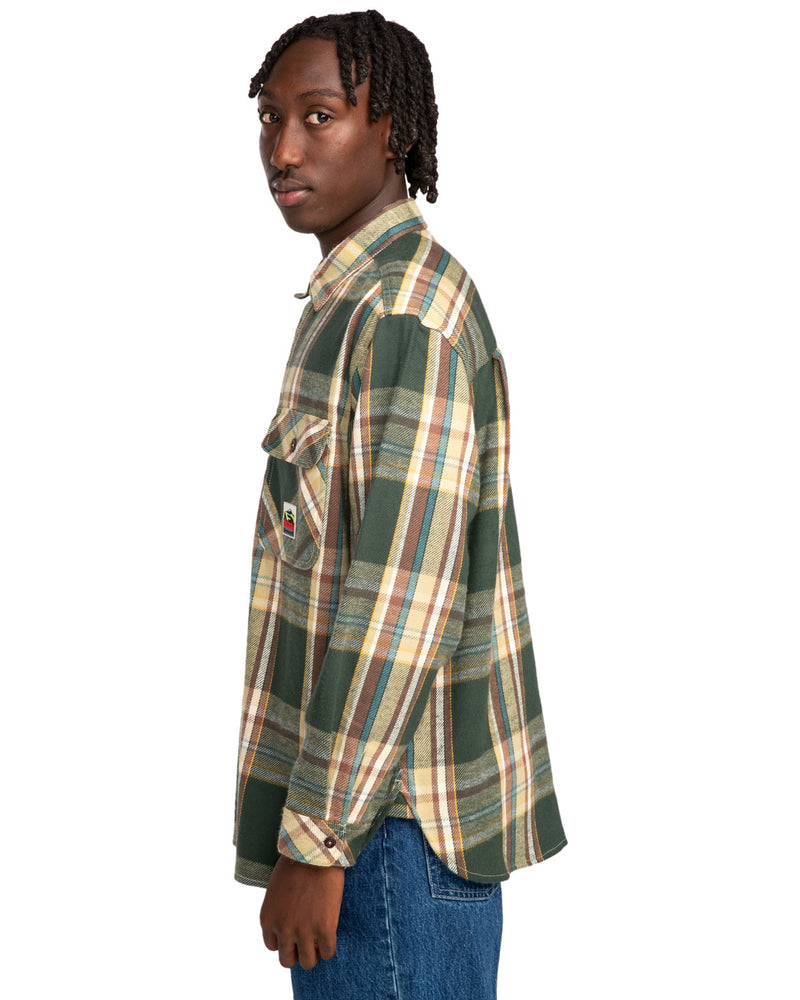 Load image into Gallery viewer, Element Hueco Classic Long Sleeve Shirt Slate Green Plaid ELYWT00155_TKJ1
