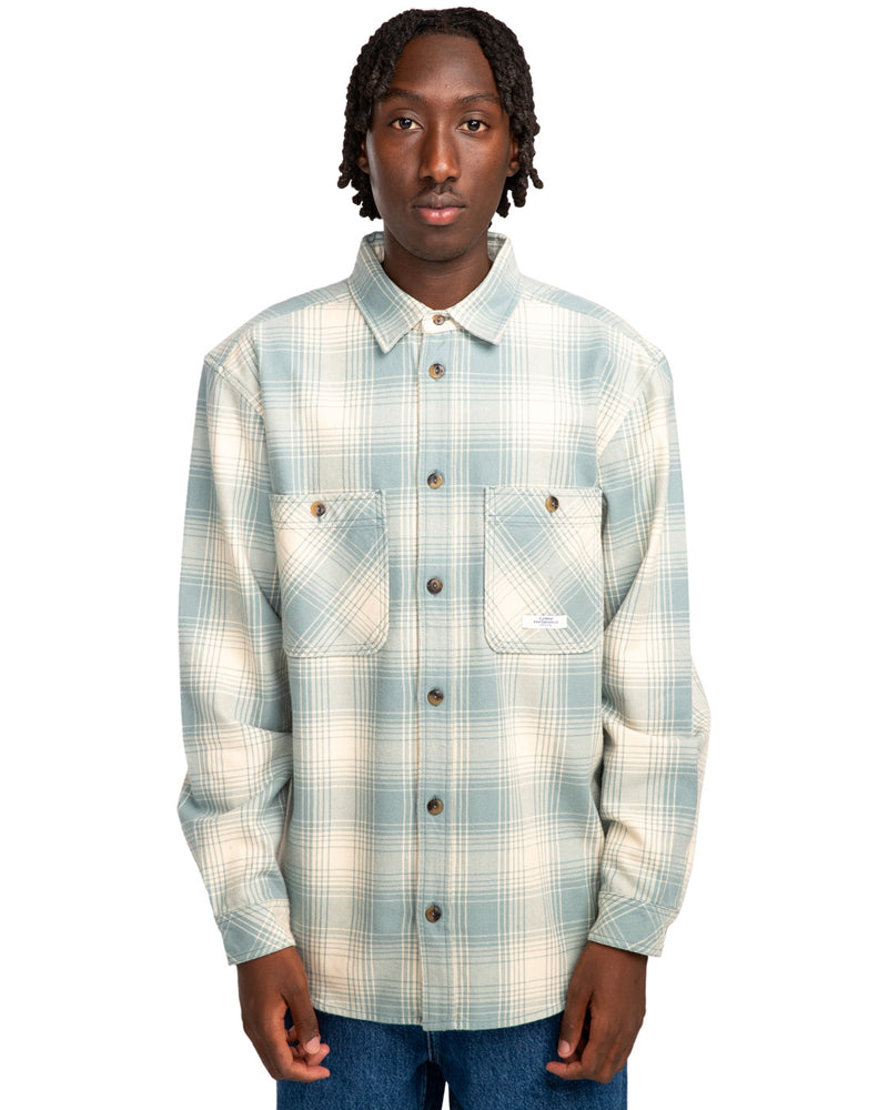 Load image into Gallery viewer, Element Men&#39;s Hawthorne Long Sleeve Shirt Trooper Plaid ELYWT00157_BLN1
