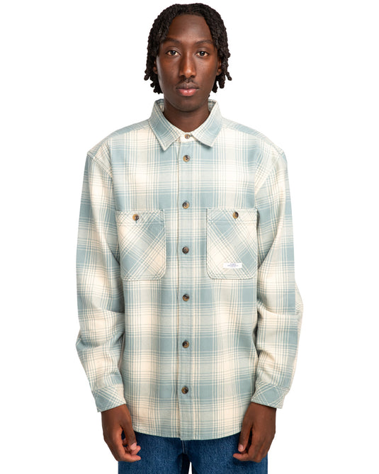 Element Men's Hawthorne Long Sleeve Shirt Trooper Plaid ELYWT00157_BLN1