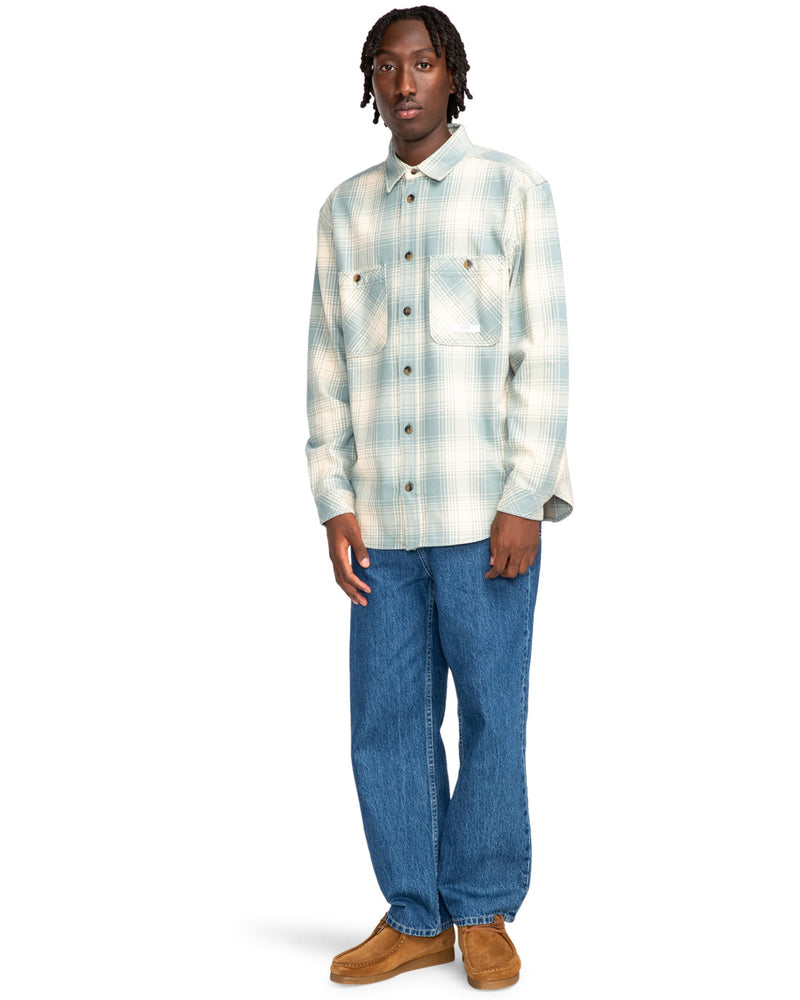 Load image into Gallery viewer, Element Men&#39;s Hawthorne Long Sleeve Shirt Trooper Plaid ELYWT00157_BLN1
