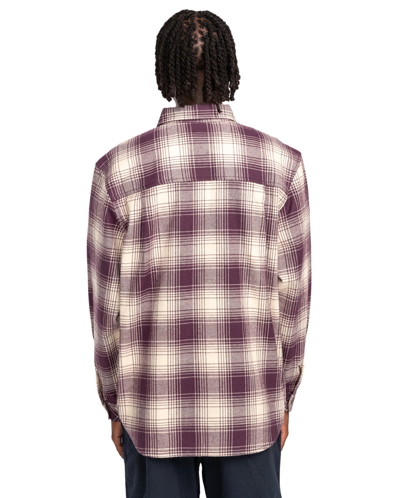 Load image into Gallery viewer, Element Men&#39;s Hawthorne Long Sleeve Shirt Plum Perfect Plaid ELYWT00157_PSN1
