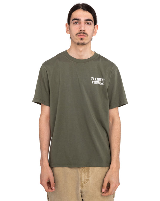 Element Men's Timber Jester Regular Fit T-Shirt Beetle ELYZT00371-GQM0