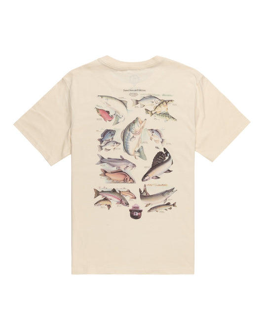 Element Men's Smokey Bear X Element Fish T-shirt Parchment ELYZT00417_TEC0