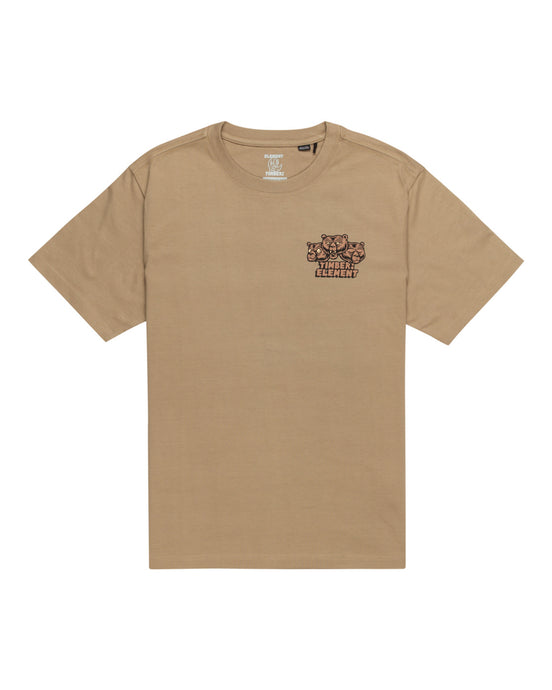 Element Men's Bear With Me Short Sleeve T-Shirt Khaki ELYZT00441-KHA