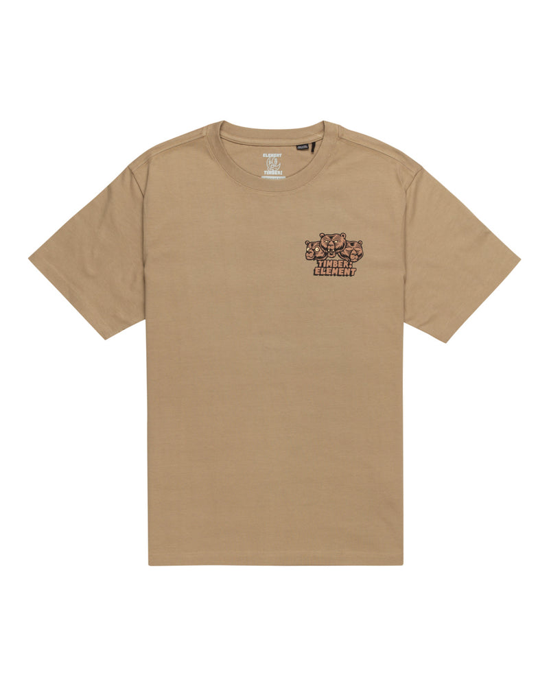 Load image into Gallery viewer, Element Men&#39;s Bear With Me Short Sleeve T-Shirt Khaki ELYZT00441-KHA
