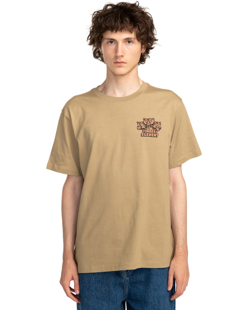 Load image into Gallery viewer, Element Men&#39;s Bear With Me Short Sleeve T-Shirt Khaki ELYZT00441-KHA
