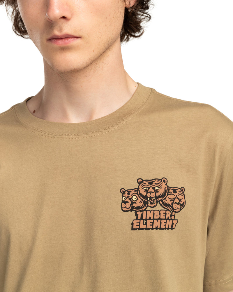 Load image into Gallery viewer, Element Men&#39;s Bear With Me Short Sleeve T-Shirt Khaki ELYZT00441-KHA
