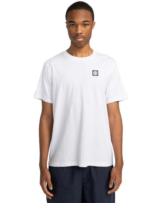 Element Men's Joint Texture Short Sleeve T-Shirt Optic White ELYZT00496-WBB0