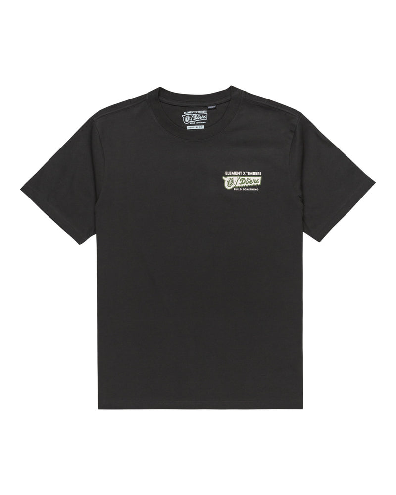 Load image into Gallery viewer, Element Men&#39;s Timber Icon Short Sleeves T-Shirt Off Black ELYZT00519-KTA0
