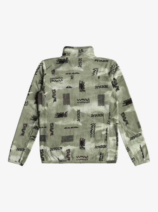 Quiksilver Kids' Aker - Half-Zip Pullover Sweatshirt Shadow Checks Desert Sage EQBFT03902_GLF1