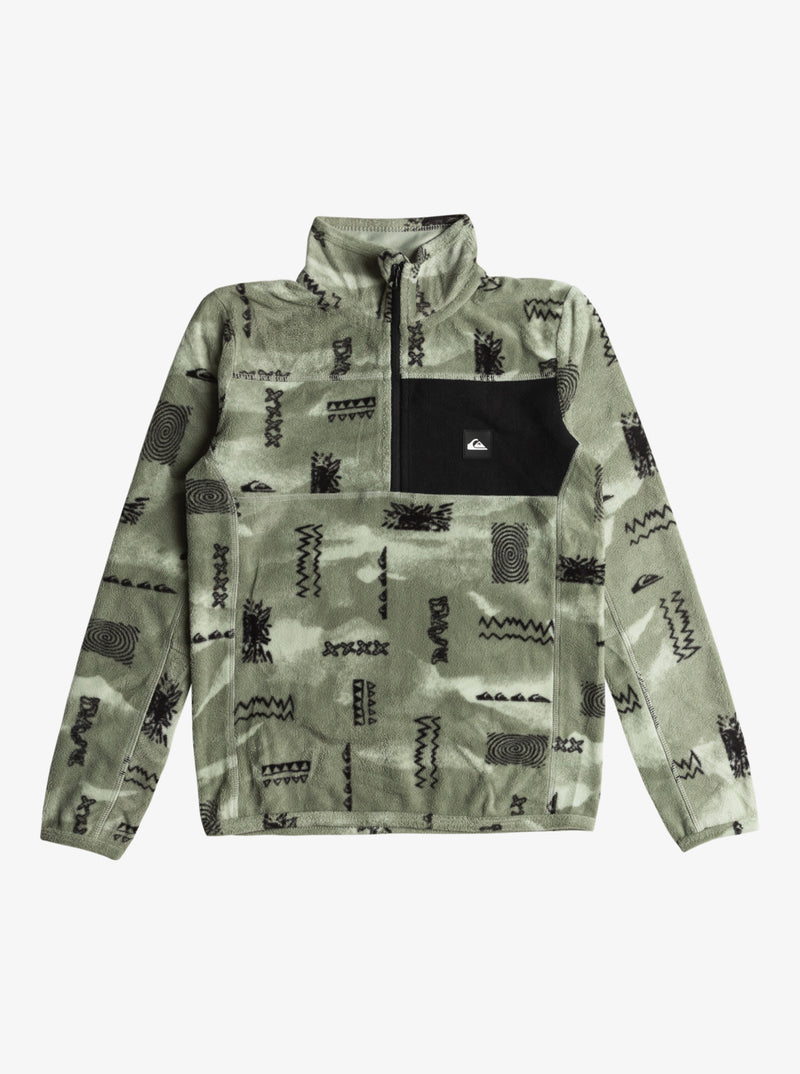 Load image into Gallery viewer, Quiksilver Kids&#39; Aker - Half-Zip Pullover Sweatshirt Shadow Checks Desert Sage EQBFT03902_GLF1
