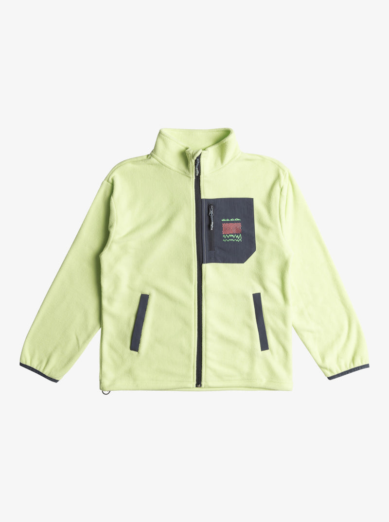 Load image into Gallery viewer, Quiksilver Kids&#39; Ice Fields Zip-Up Sweatshirt Shadow Lime EQBFT03907-GCQ0
