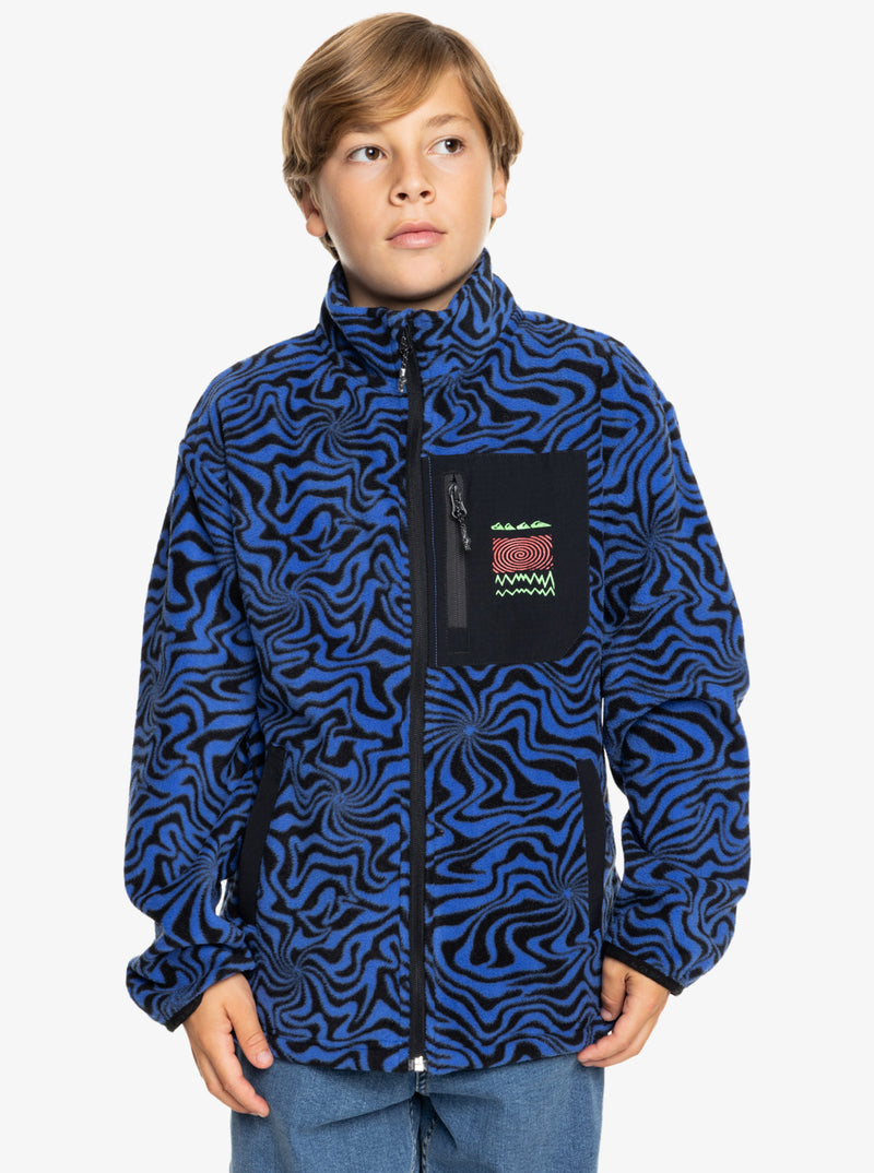 Load image into Gallery viewer, Quiksilver Kids&#39; Ice Fields Zip-Up Sweatshirt Ice Fields Nebulas Blue EQBFT03907-BQV6
