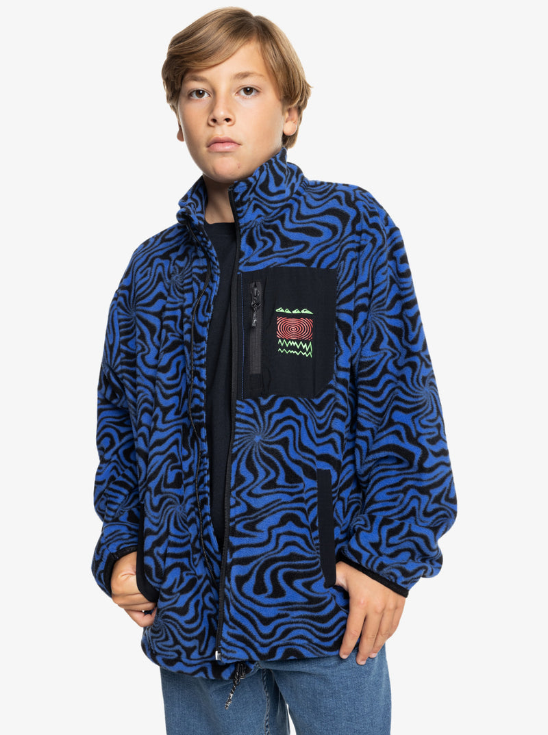 Load image into Gallery viewer, Quiksilver Kids&#39; Ice Fields Zip-Up Sweatshirt Ice Fields Nebulas Blue EQBFT03907-BQV6
