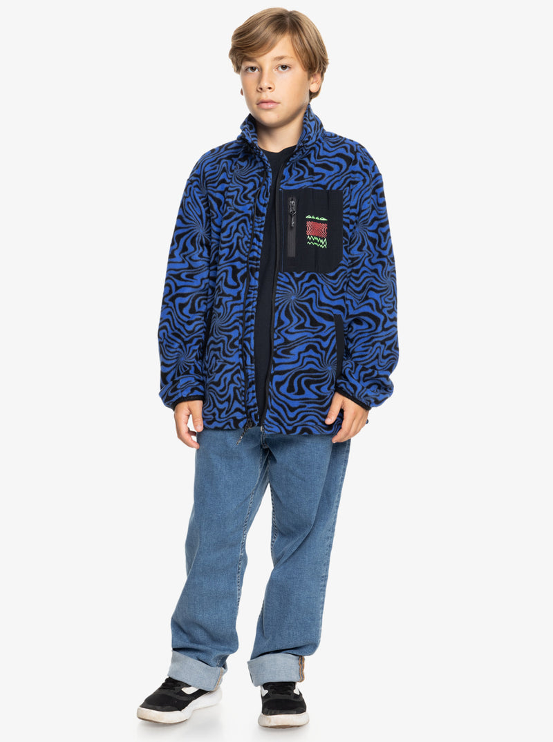 Load image into Gallery viewer, Quiksilver Kids&#39; Ice Fields Zip-Up Sweatshirt Ice Fields Nebulas Blue EQBFT03907-BQV6
