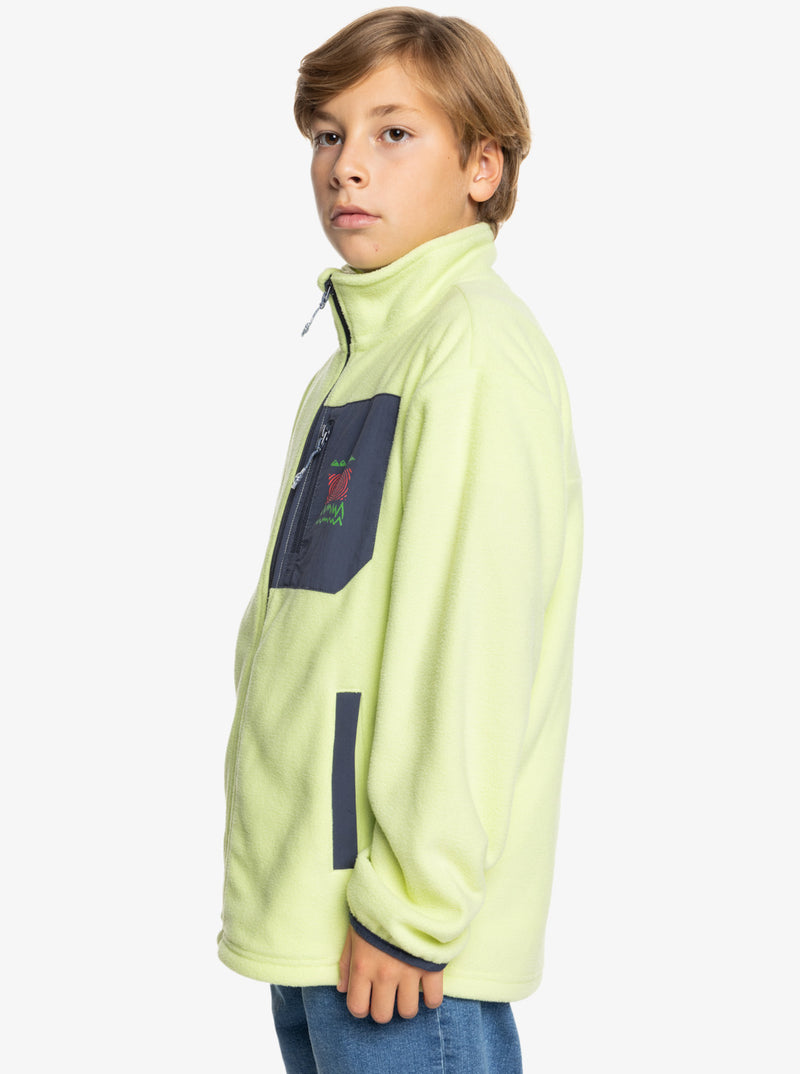 Load image into Gallery viewer, Quiksilver Kids&#39; Ice Fields Zip-Up Sweatshirt Shadow Lime EQBFT03907-GCQ0
